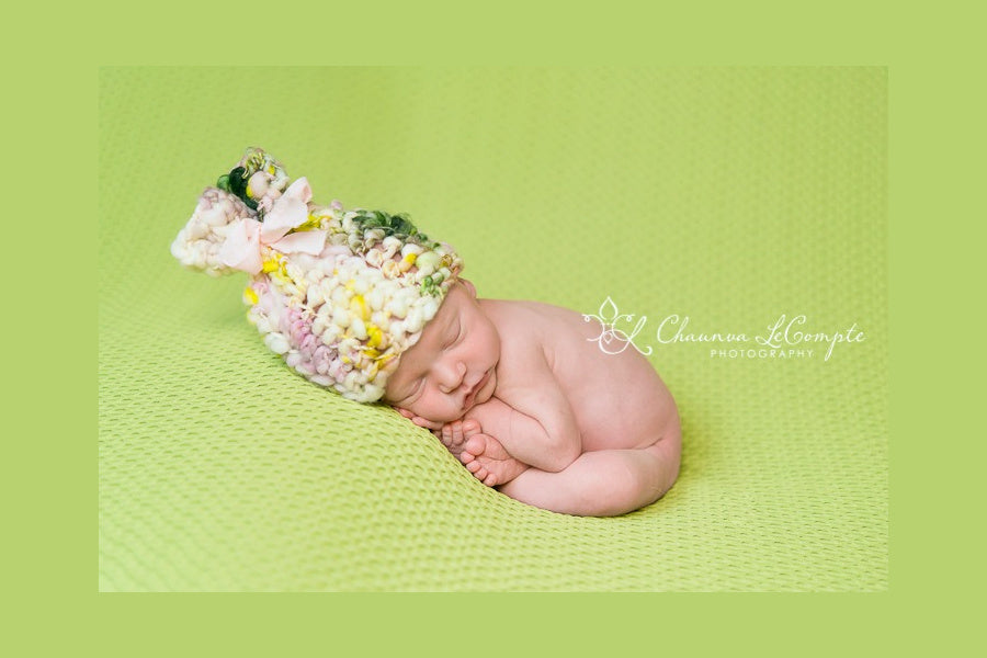 Rose Garden Merino Tulip Hat - Beautiful Photo Props